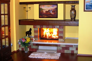 Rustic Fireplace Surrounds - R 112 A