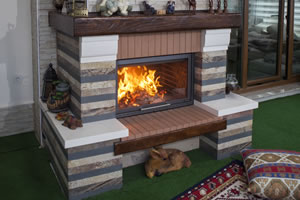 Rustic Fireplace Surrounds - R 122 B