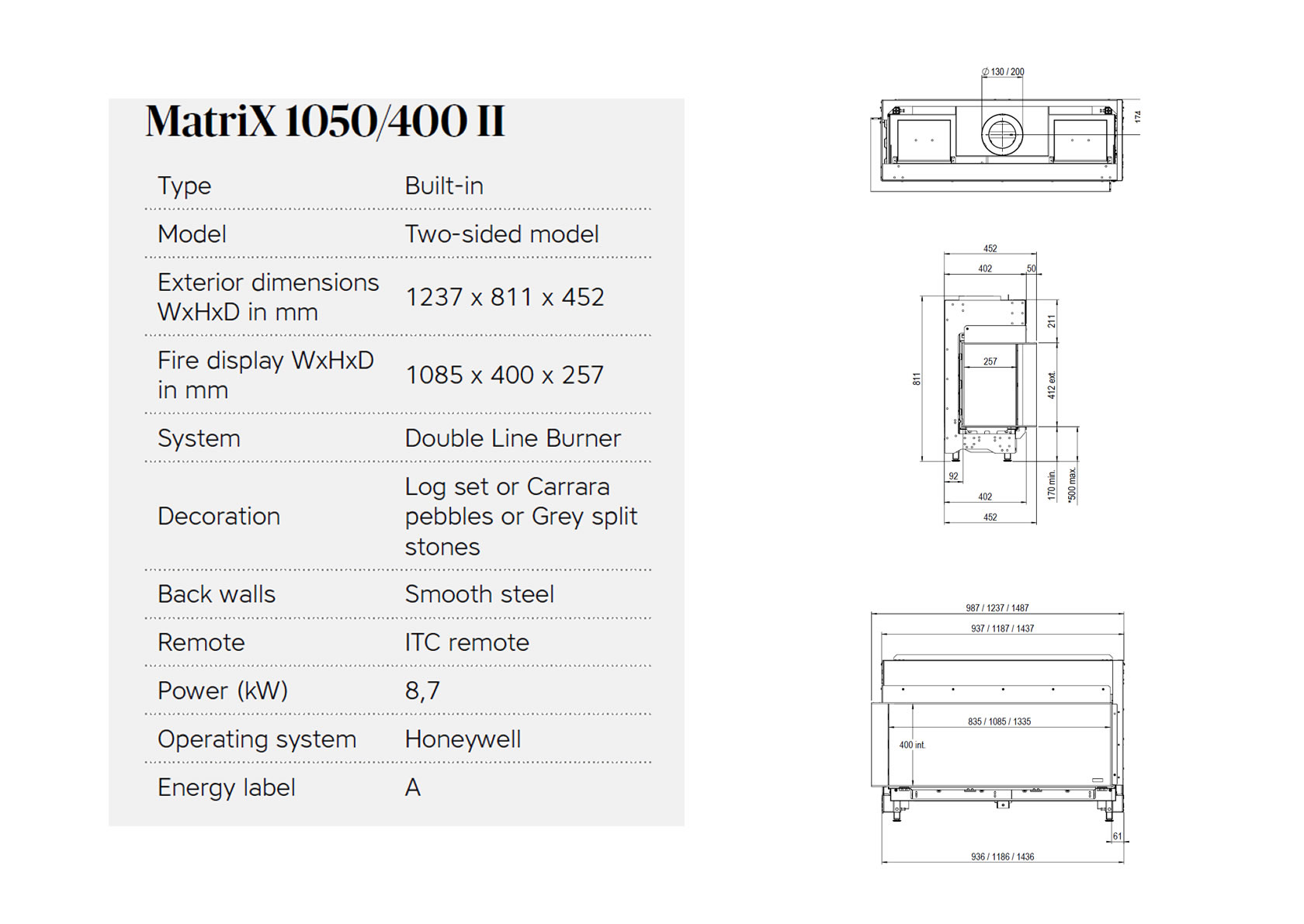 L Tipi - MATRİX 1050 / 400 II