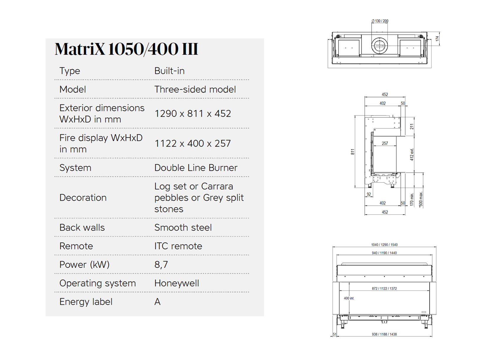 U Tipi - MATRİX 1050 / 400 III