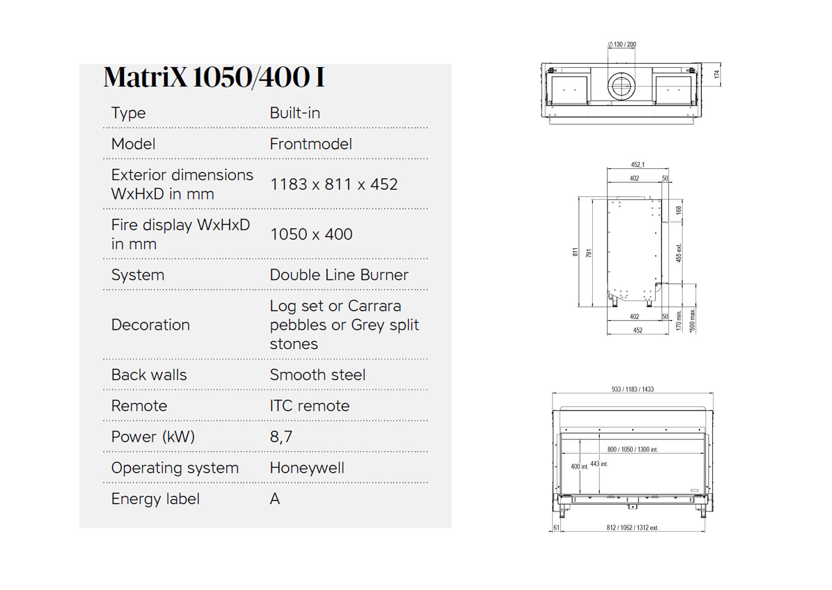 Flat - Matrix 1050 / 400 I