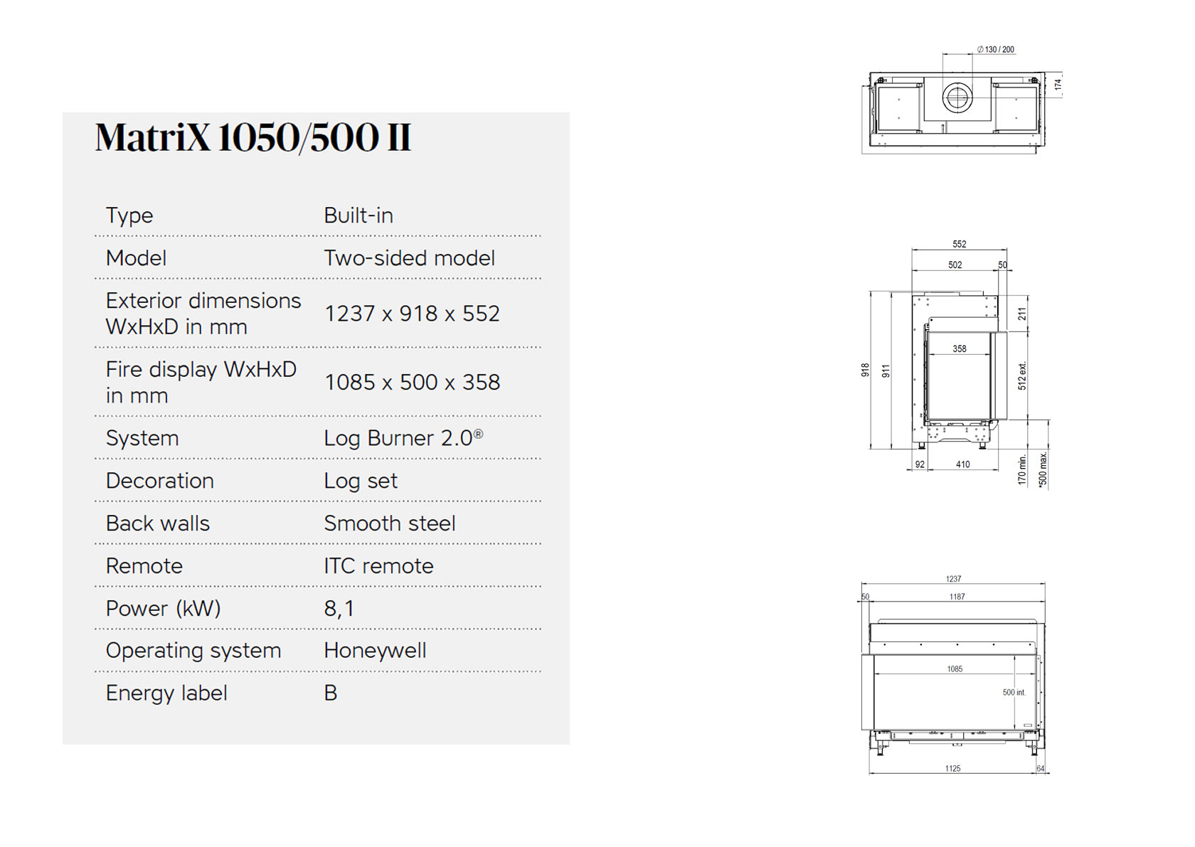 L Tipi - MATRİX 1050 / 500 II