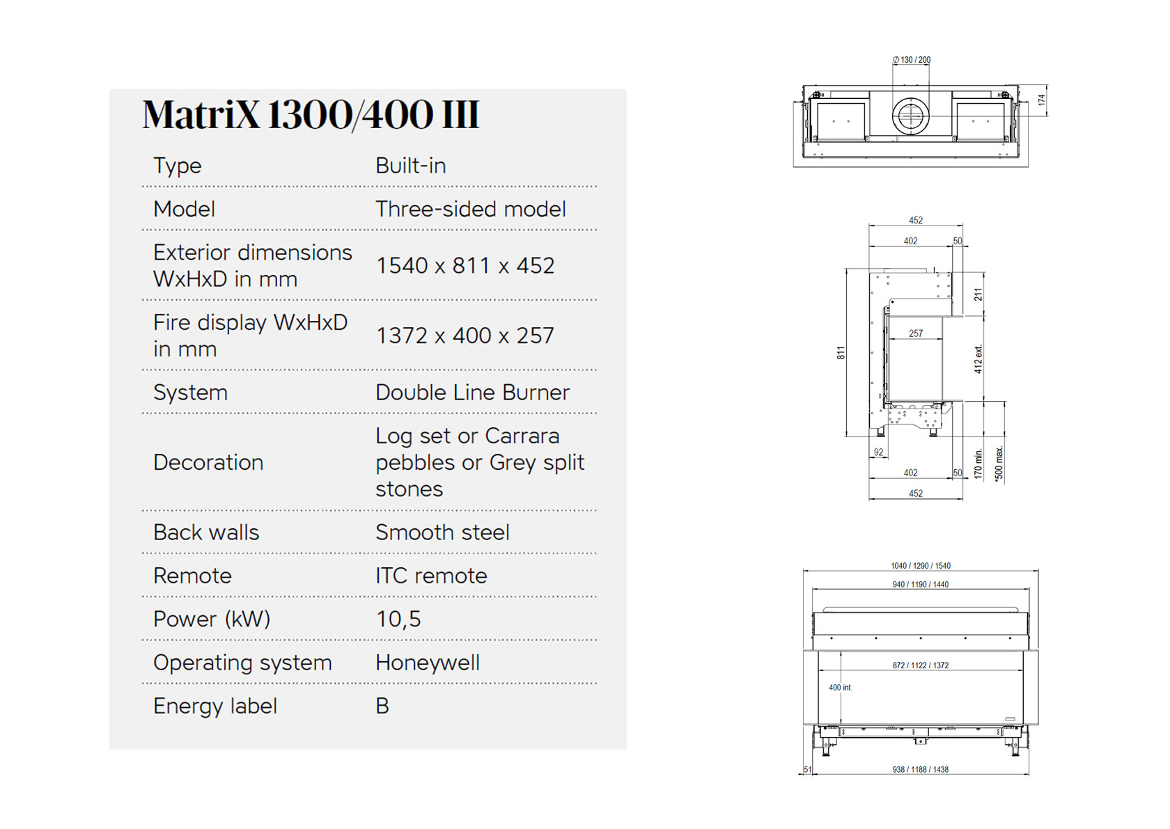 U Type - MATRİX 1300 / 400 III