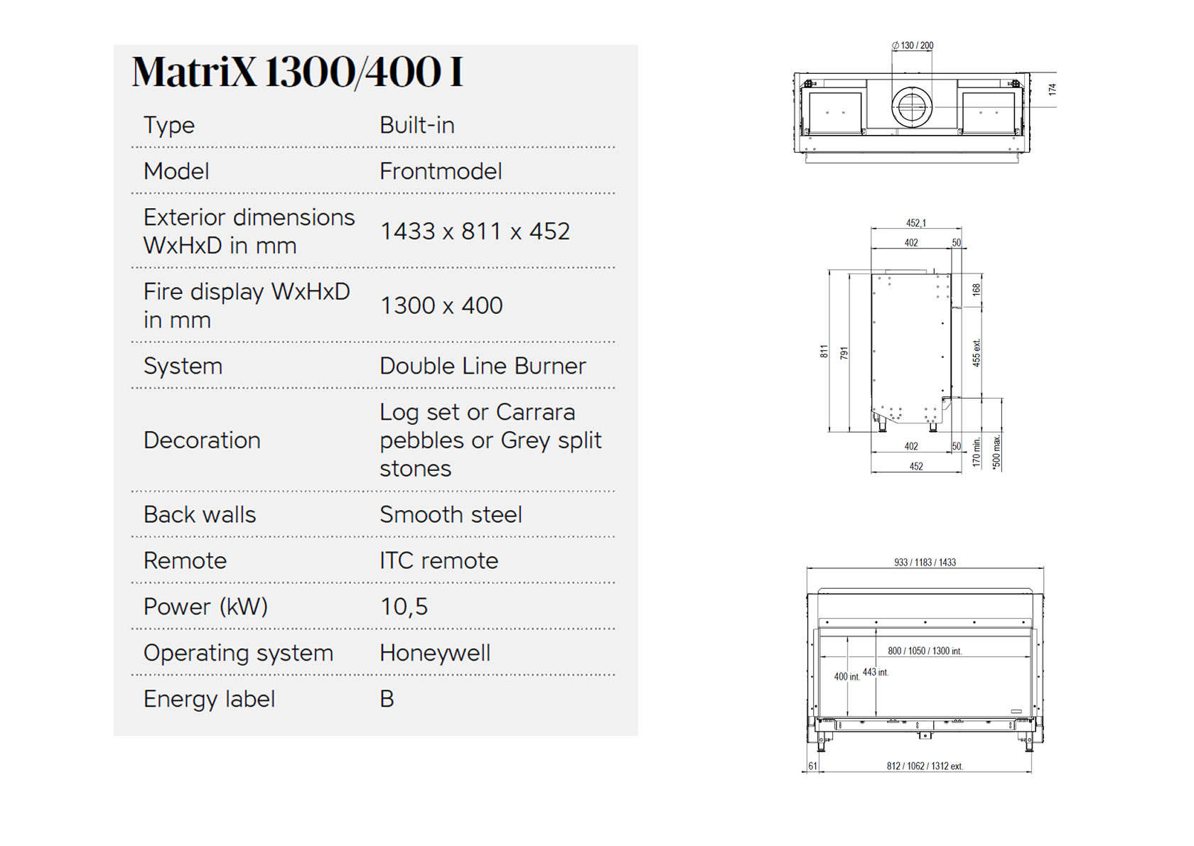 Düz - Matrix 1300 / 400 I