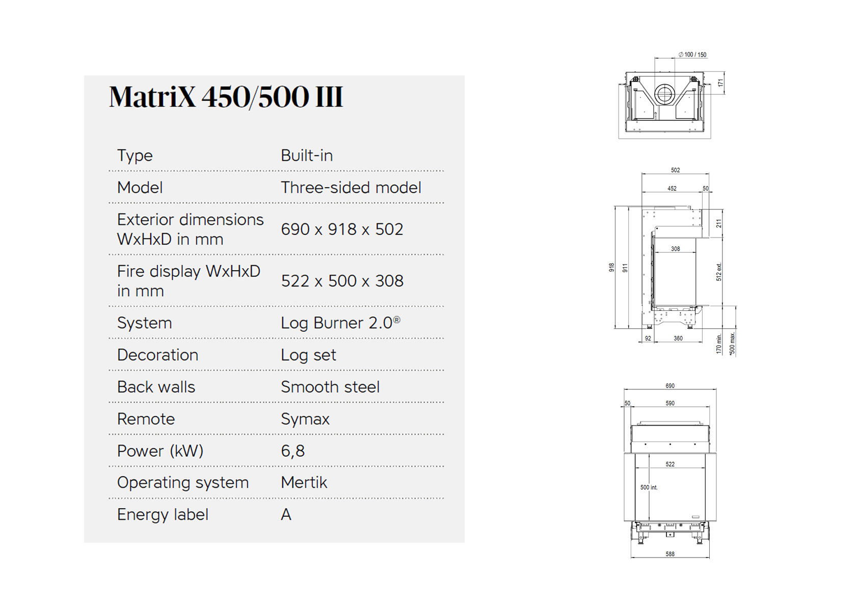 U Tipi - MATRİX 450/ 500 III