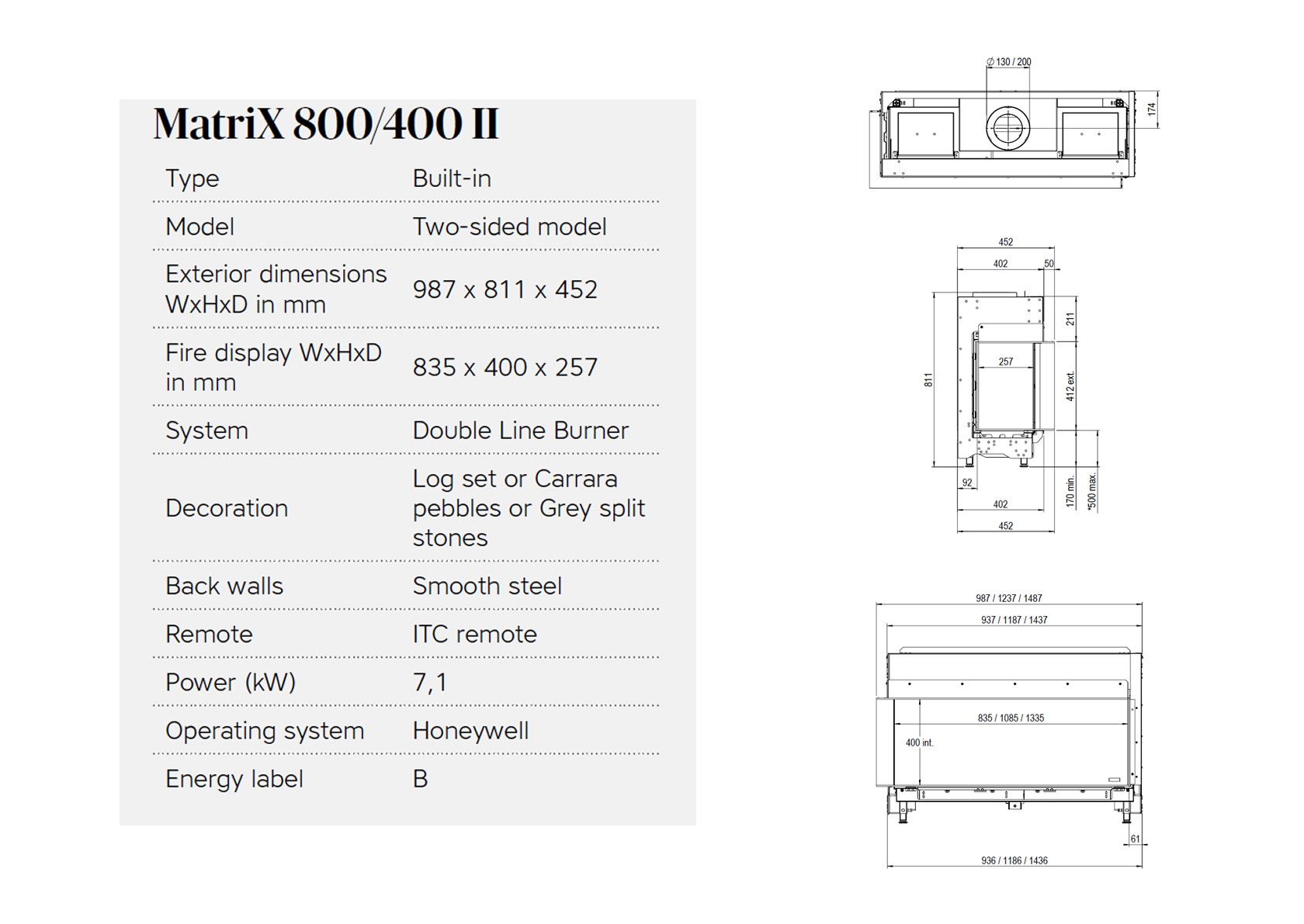 L Tipi - MATRİX 800 / 400 II