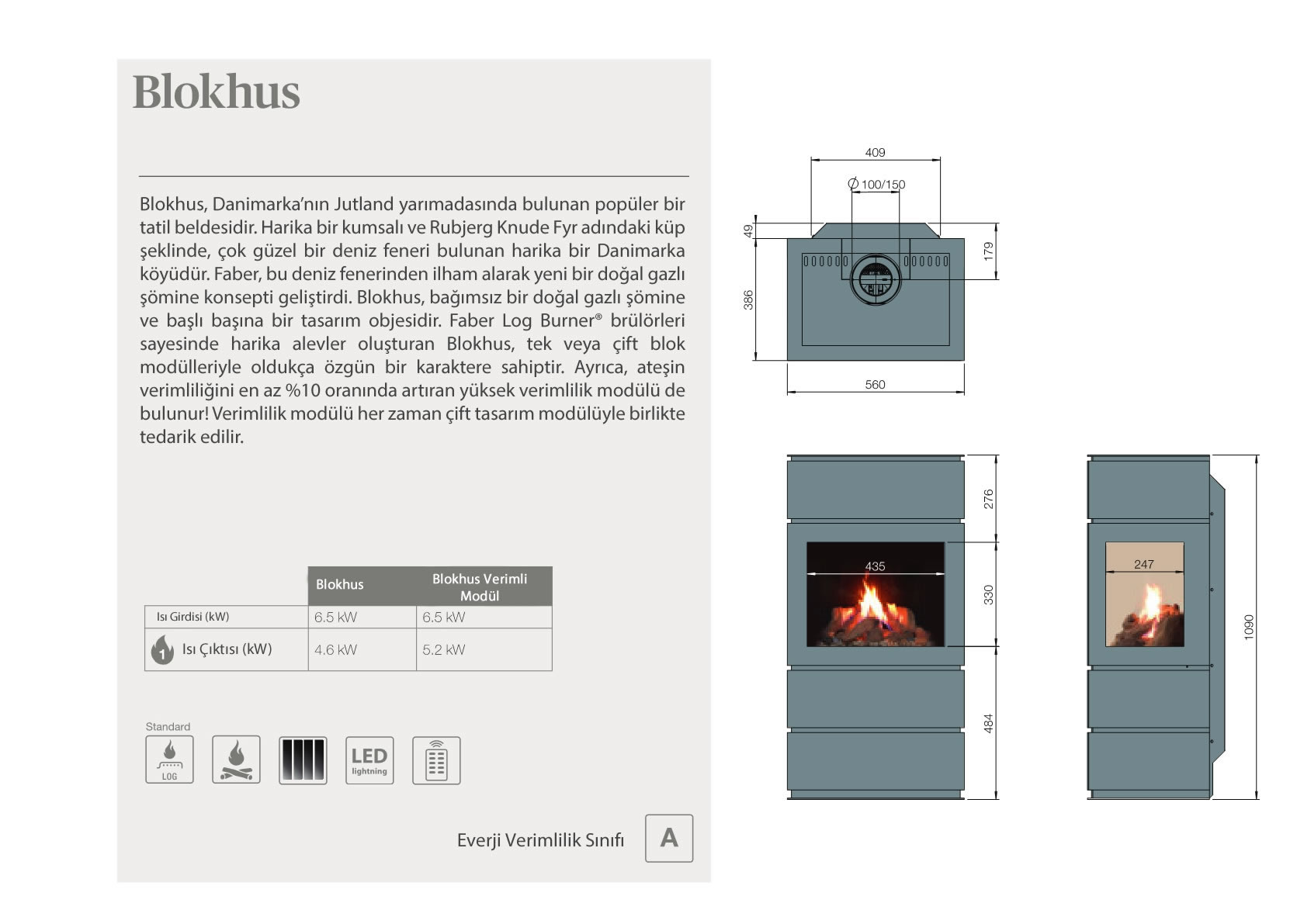 Faber Natural Gas Fireplaces - Blokhus