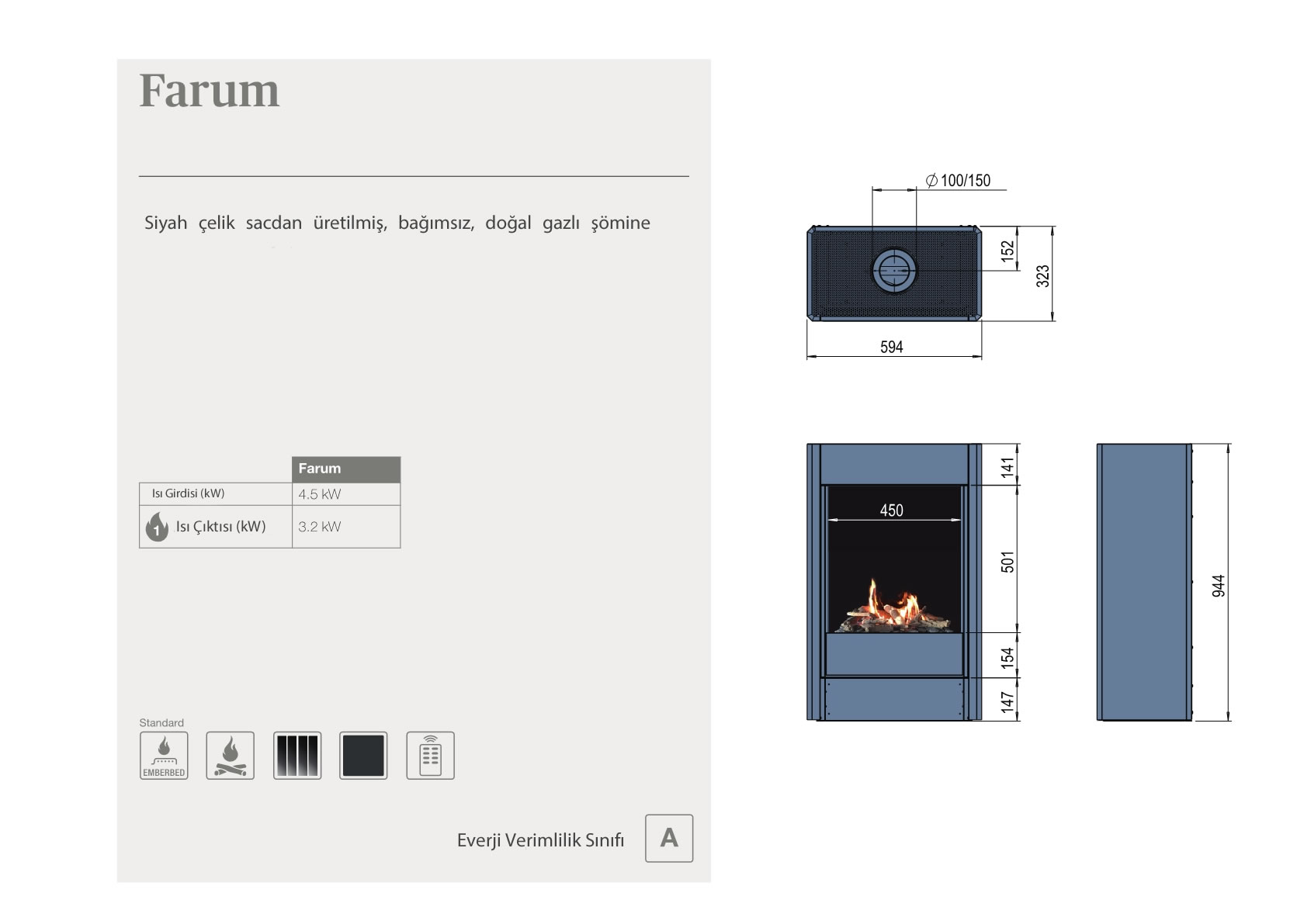 Faber Natural Gas Fireplaces - Farum