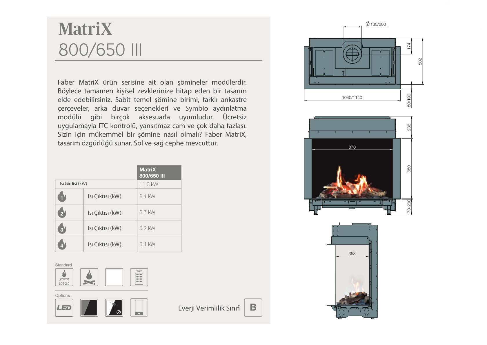 U Tipi - Matrix 800 / 650 III