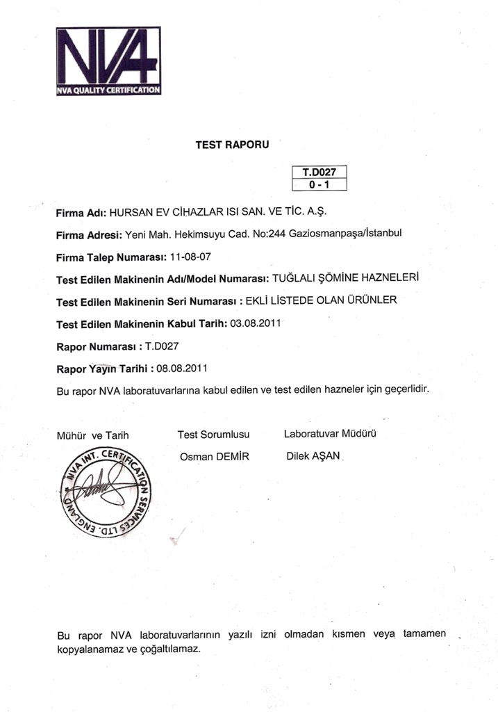 Brick Fireplace Inserts Test Reports